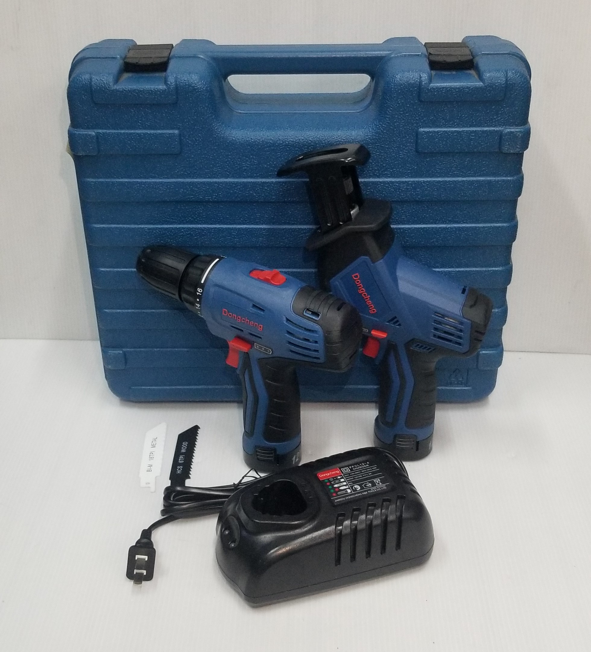 ชุดคอมโบไร้สาย 12V DCKIT02 (สว่านไขควง+เซเบอร์) Dongcheng