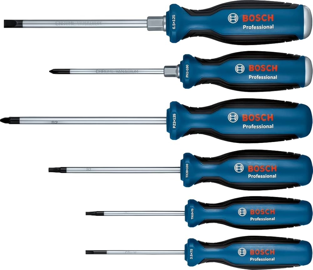 BOSCH ชุดไขควง 6 ชิ้น SL/PH/PZ/TX 1600A02CV3