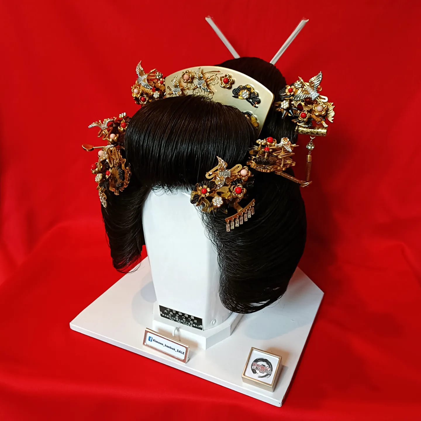 ชุดปิ่นนกกระเรียนชุดใหญ่(โลหะผสม)PINVIP006