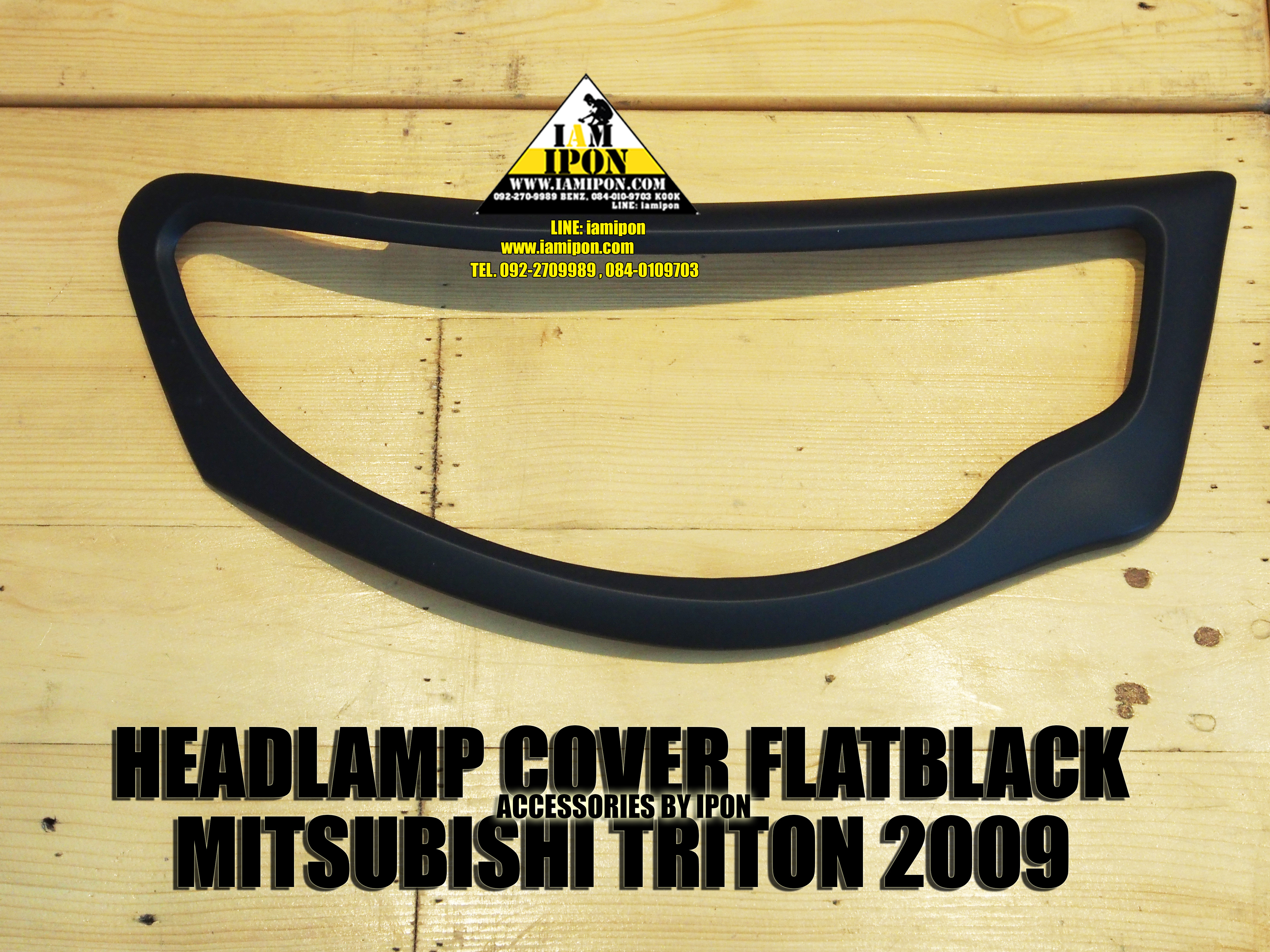 HEADLAMP COVER MITSUBISHI TRITON 2009-2011 FLATBLACK ครอบไฟหน้าดำด้านมิสซูบิชิไทรทัน 2009-2011