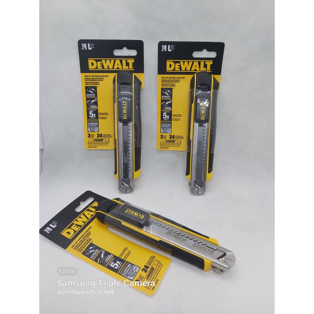 DEWALT มีดคัตเตอร์ Carbride ขนาด 18มม. รุ่น DWHT10249