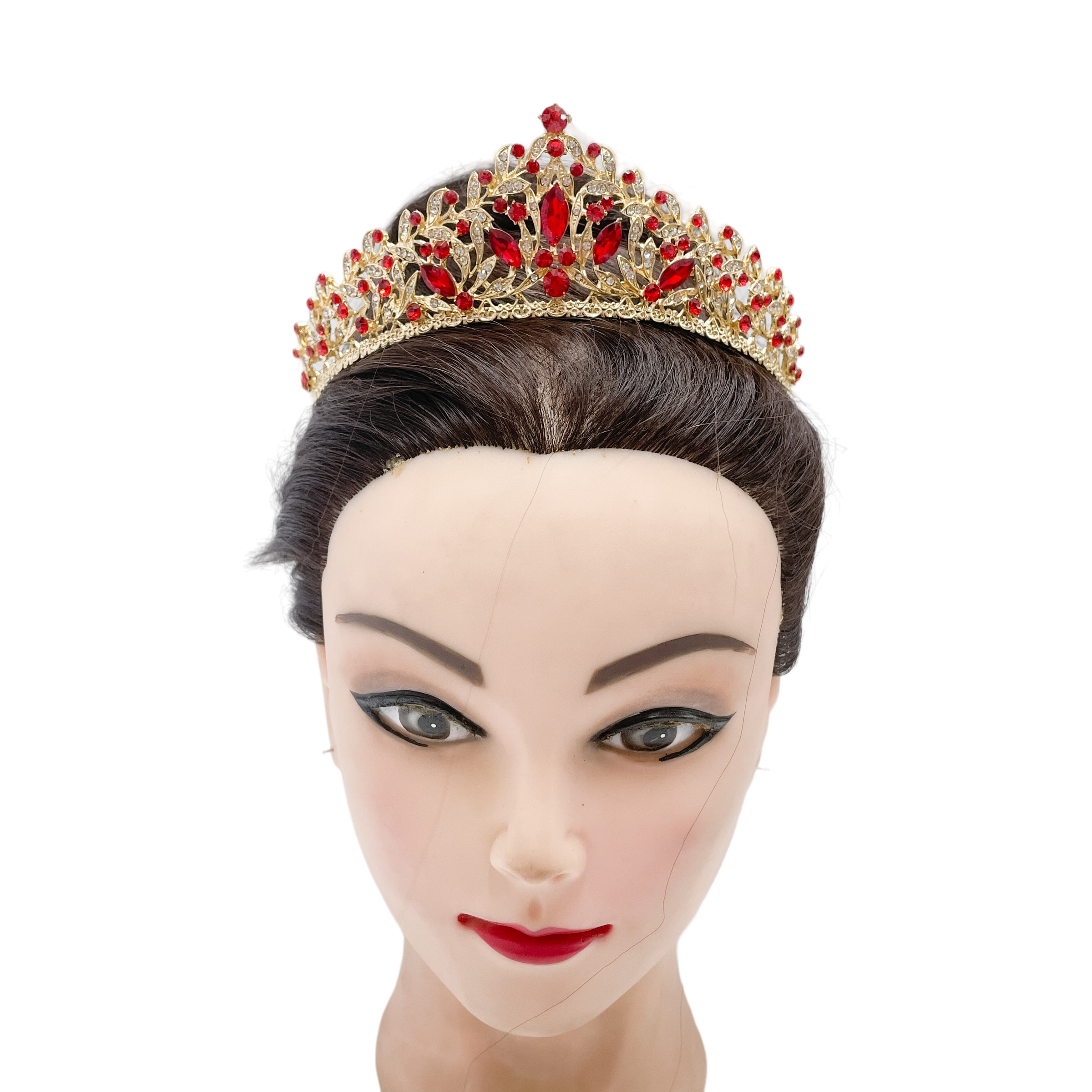 (พร้อมส่ง) เทียร่า 361 สีแดง งานสวย ปราณีต QCเพชรทุกเม็ด สินค้าพร้อมส่งจากไทย