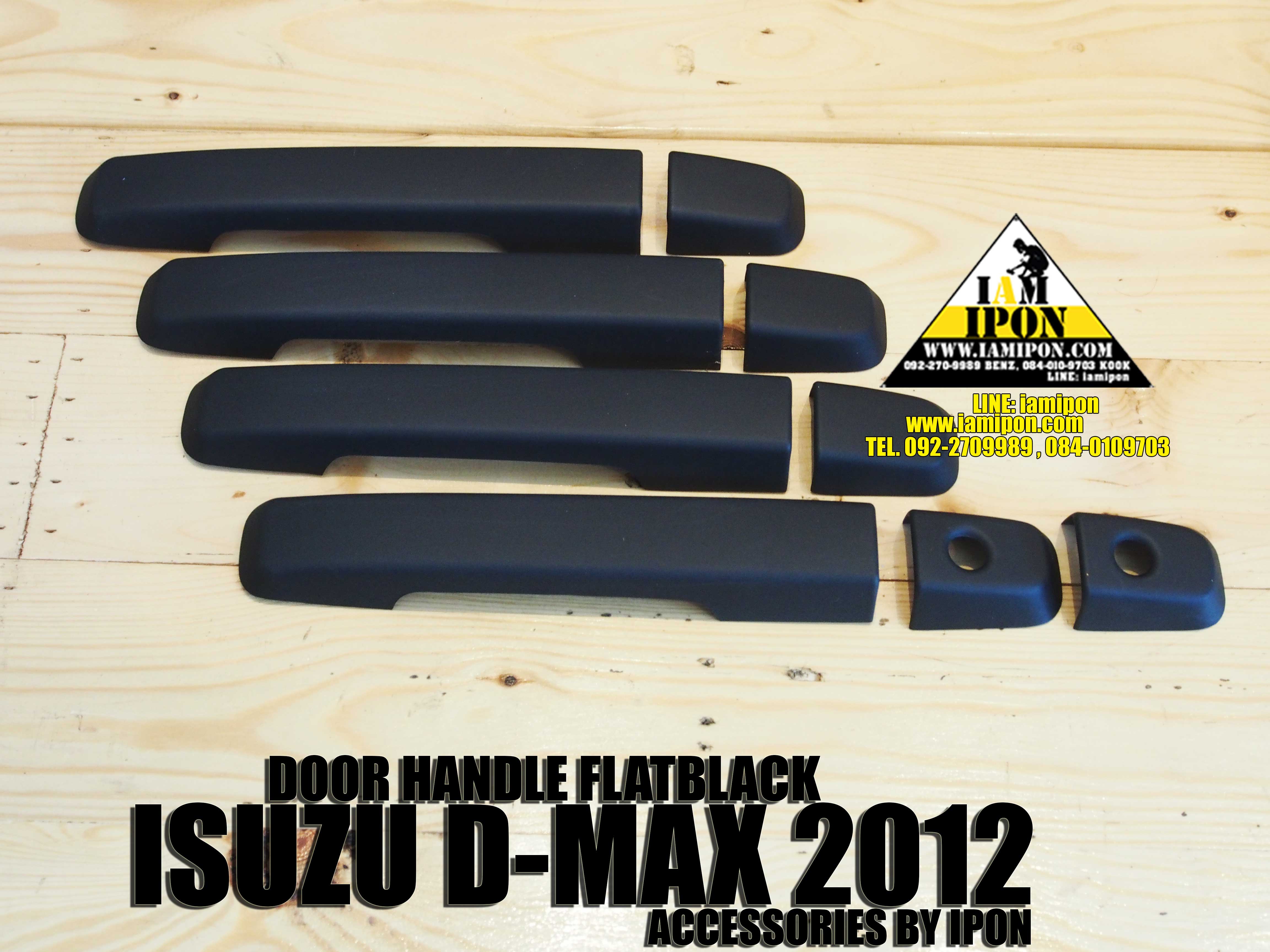 DOOR HANDLE COVER DMAX& MUX 2012 FLATBLACK ครอบมือจับดำด้านดีแม็กและมิวเอ็กซ์ 2012