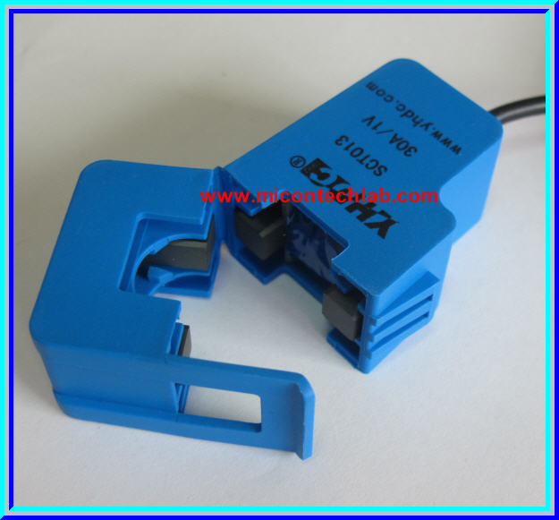 1x เซ็นเซอร์หม้อแปลงวัดกระแส SCT-013-030 CT 0-30A to 0-1V (Current Transformer Sensor)