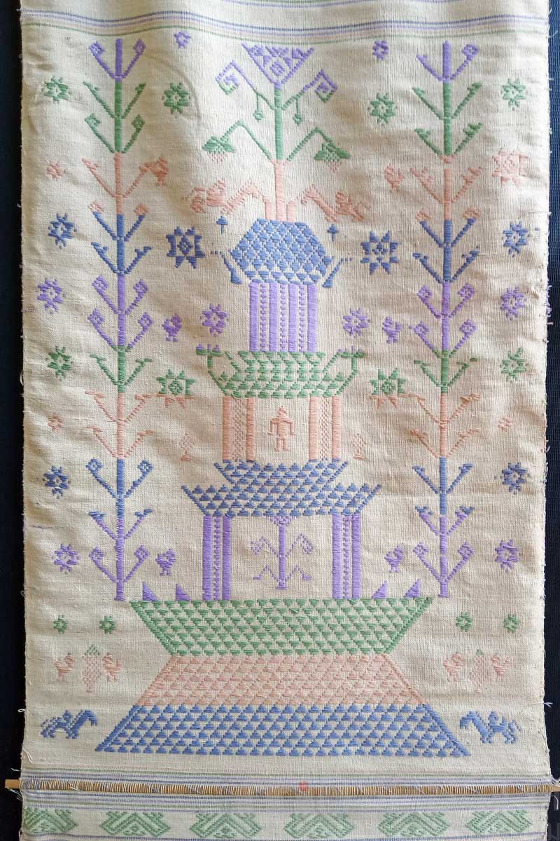 ตุงไทลื้อเล็กลายปราสาท