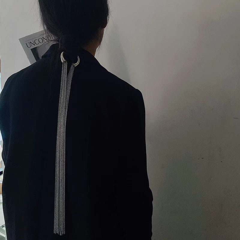 โซ่คล้องผม แฟชั่น เกาหลี ซุปเปอร์โมเดล ยาว 42 cm