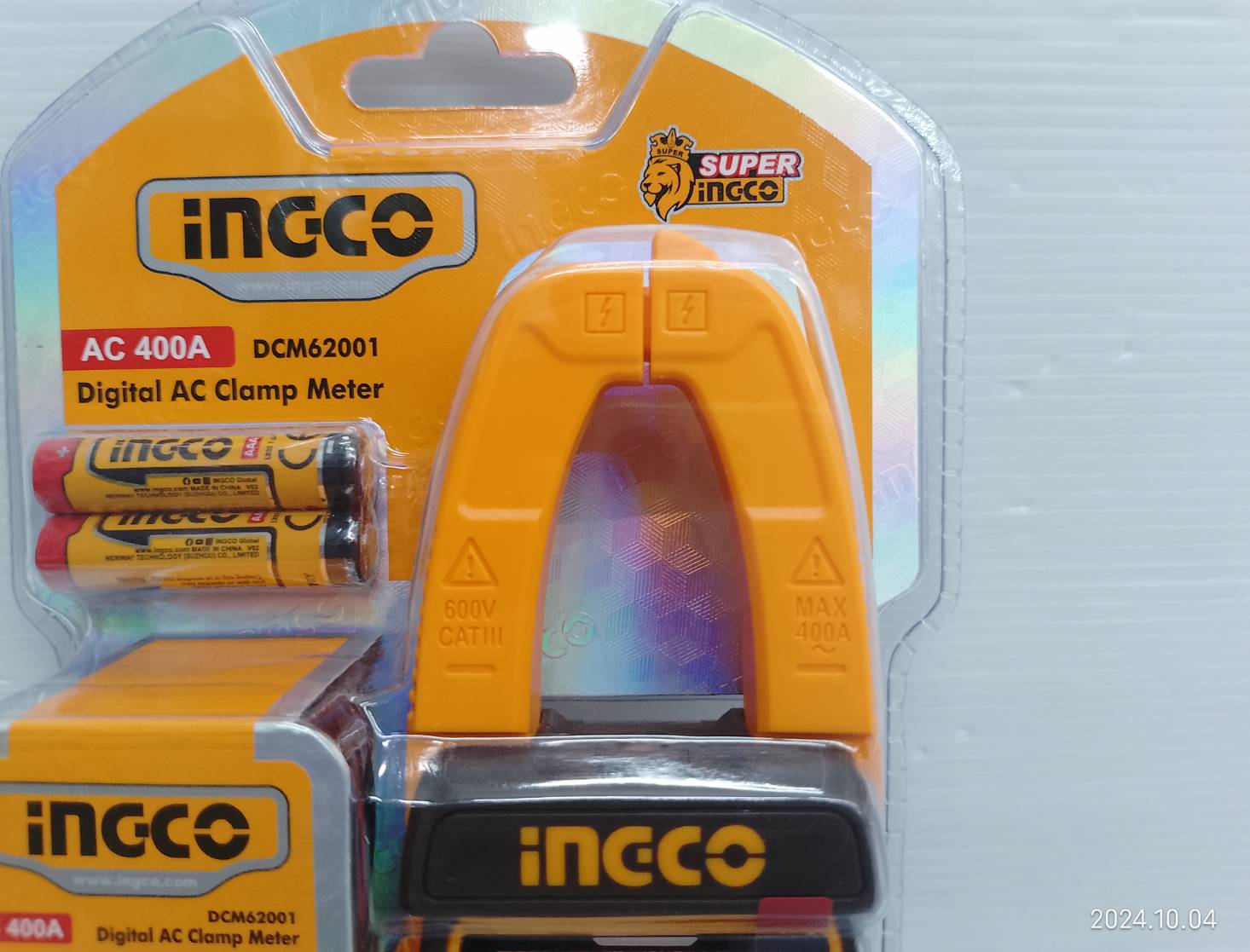 INGCO ดิจิตอลแคลมป์มิเตอร์ AC 400A รุ่น DCM62001