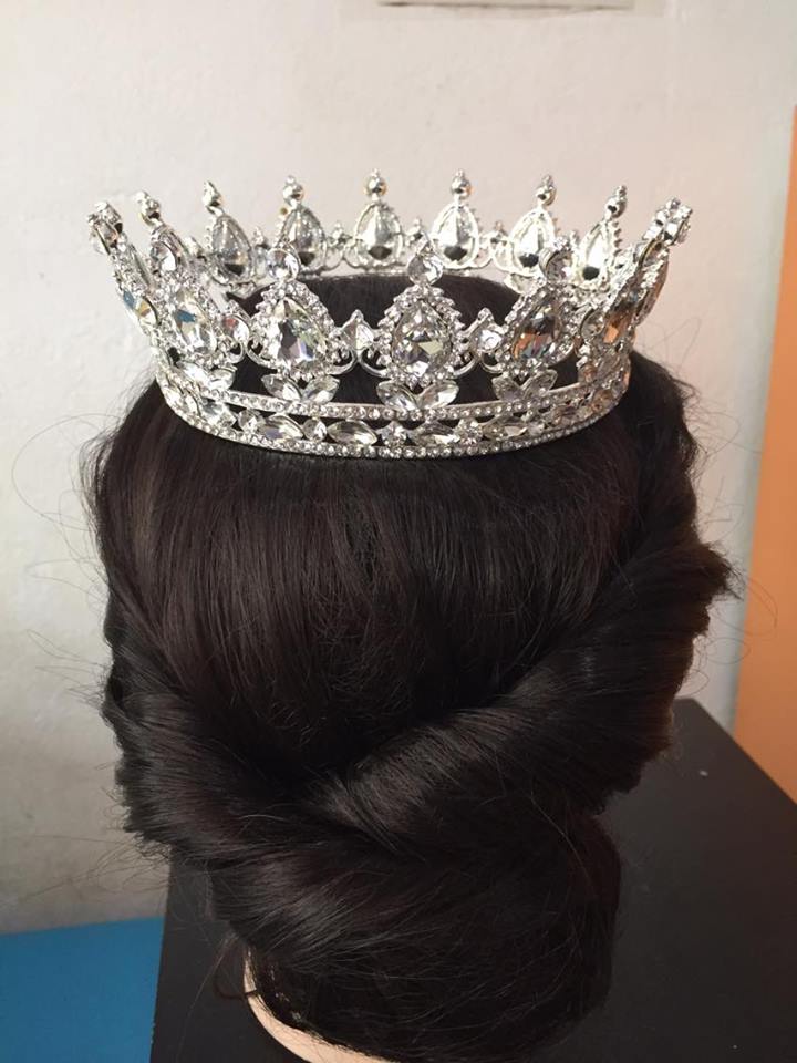 (พร้อมส่ง) มงกุฎ 018-สีส้มเรือนทอง