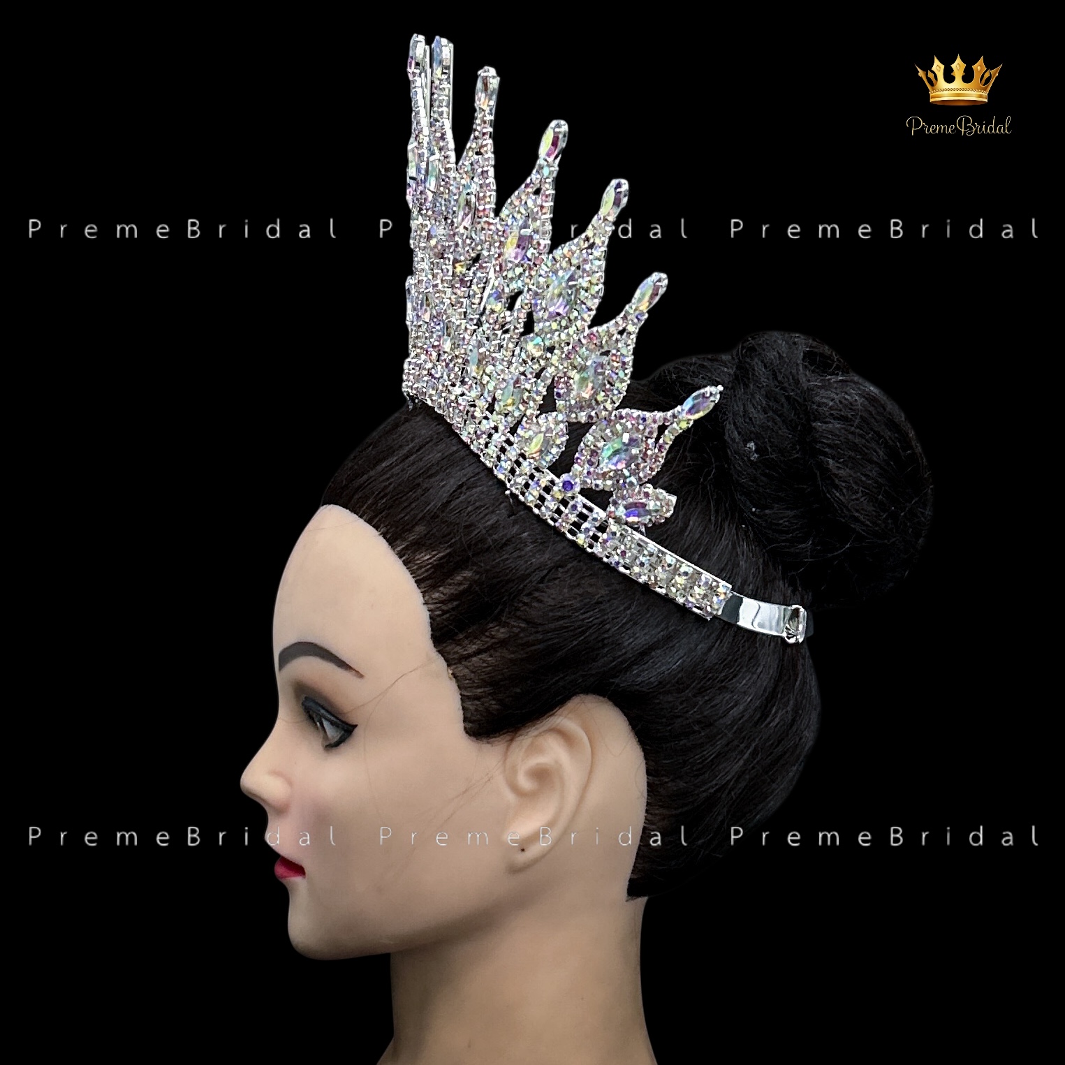 (พร้อมส่งจากไทย) มงกุฏ 119 สีรุ้ง งานสวย งานนางงาม รุ่นฐานกลม ปรับขนาดได้ ส่งด่วน ส่งจากไทย