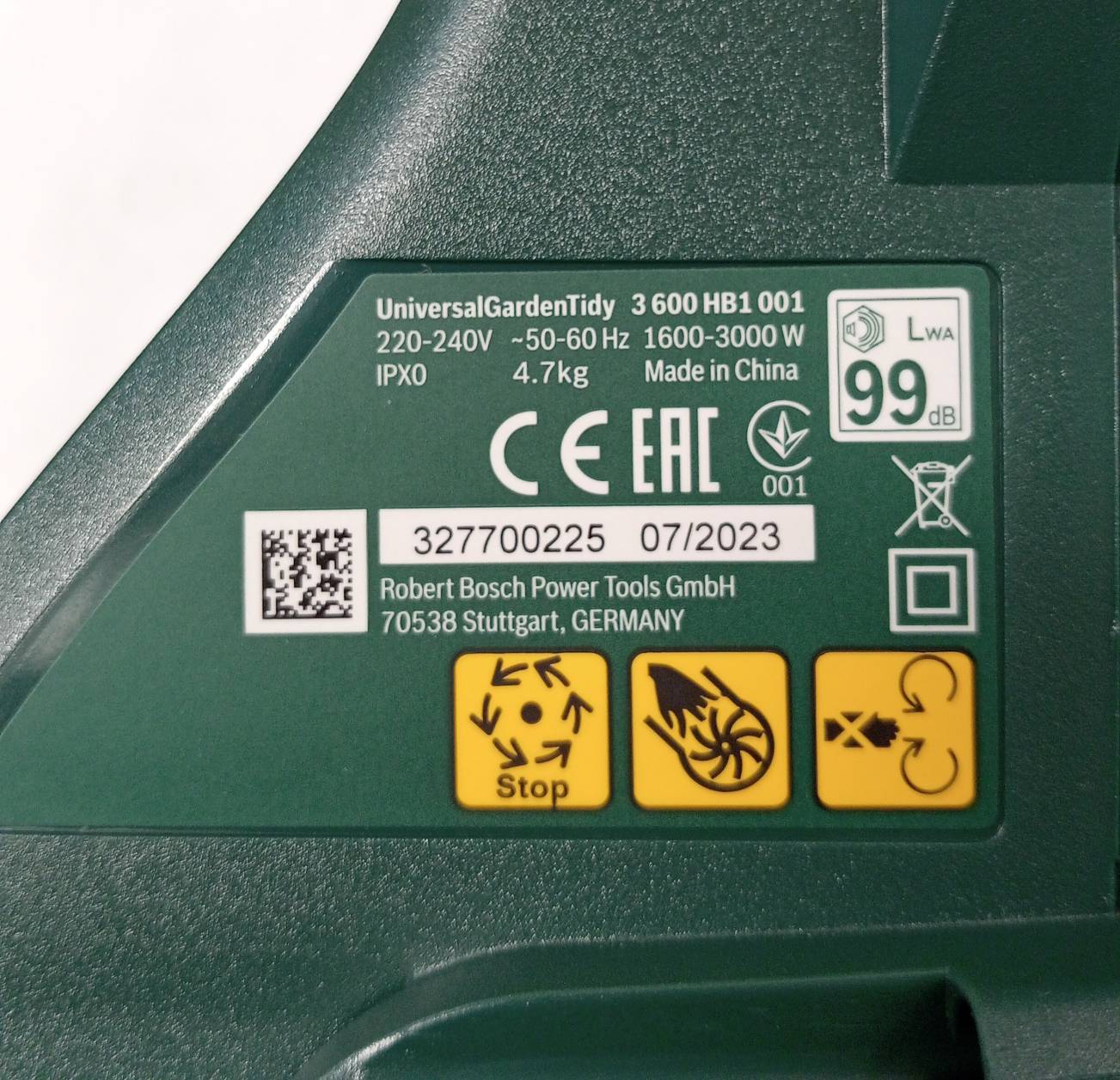 เครื่องดูดเป่าใบไม้ UniversalGardenTidy 3000 BOSCH