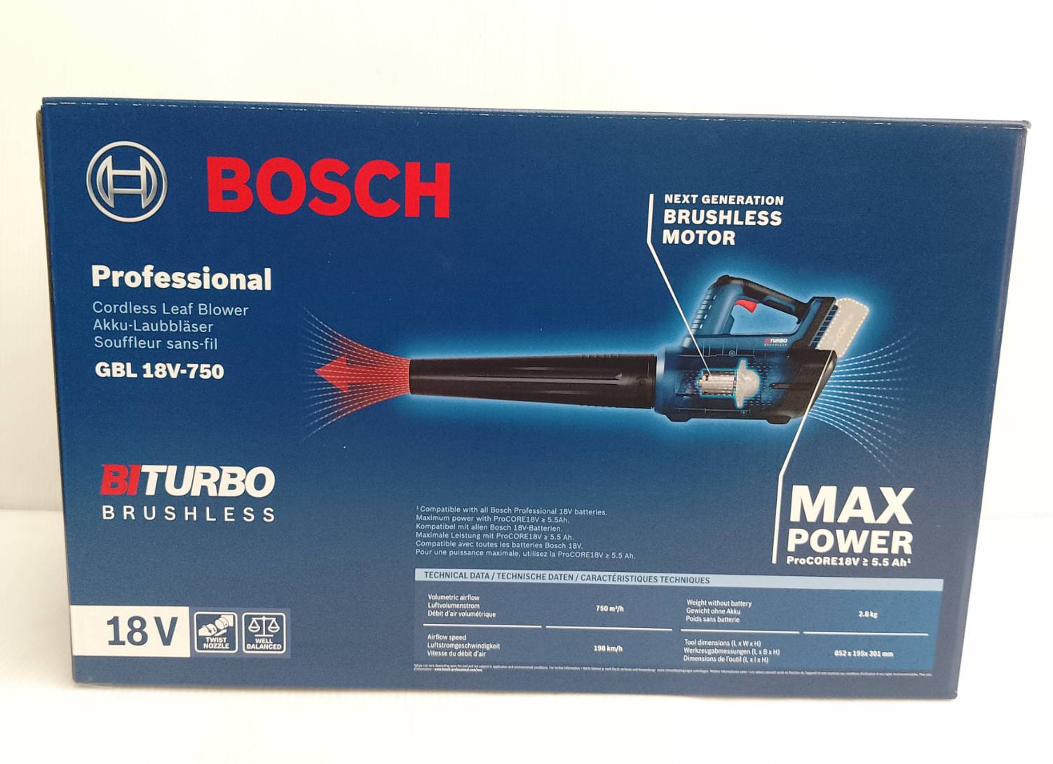 เครื่องเป่าใบไม้ GBL18V-750 BOSCH SOLO
