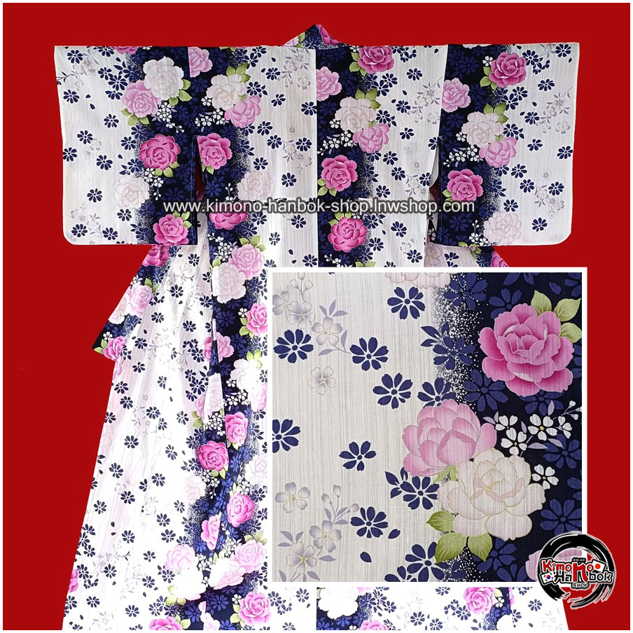 ยูกาตะขาวไล่ดำลายดอกไม้01