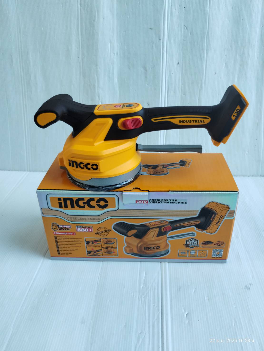 INGCO เครื่องดูดสั่นกระเบื้องไร้สาย รุ่น CTVLI2001