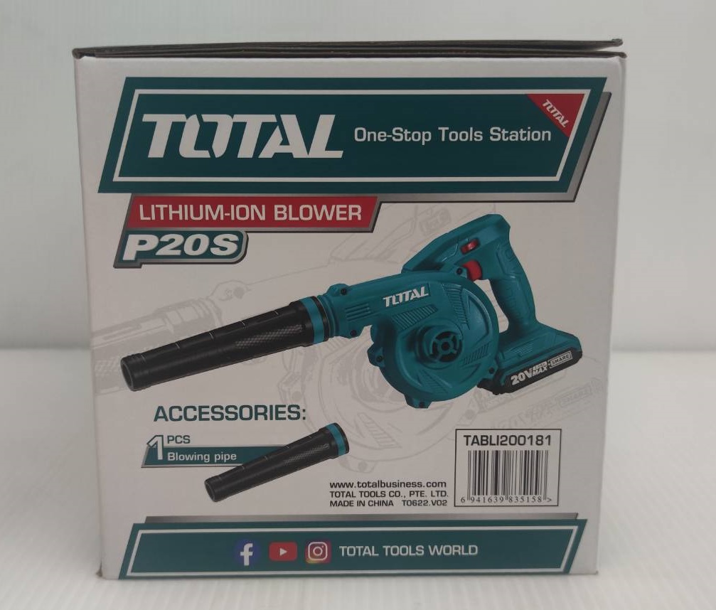 เครื่องเป่าลมไร้สาย 20V TABLI200181 TOTAL ((แบตเตอรี่ 1 ก้อน + แท่นชาร์จ )