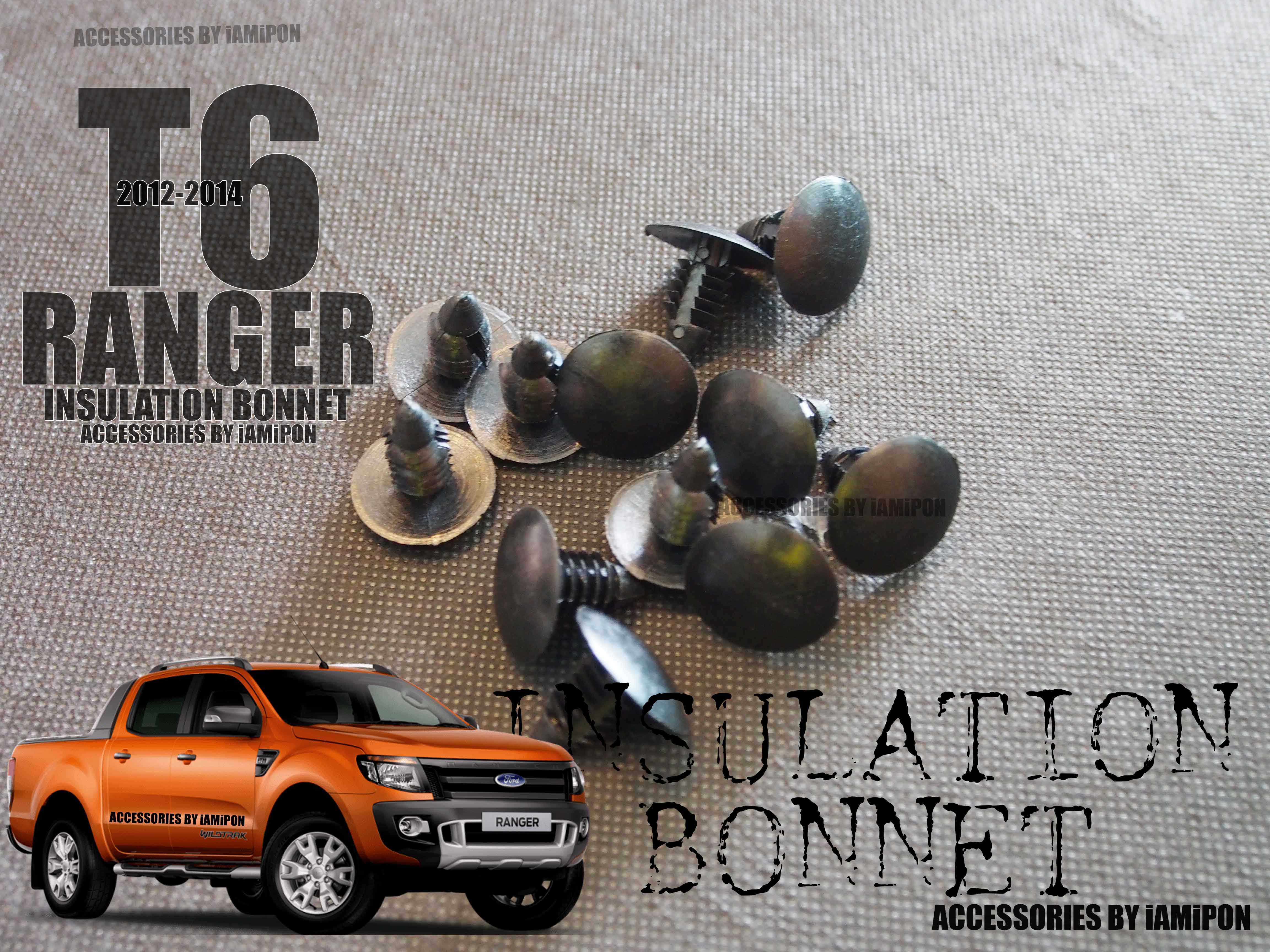 INSULATION BONNET FORD RANGER T6 2012-2014 แผ่นกันความร้อนฟอร์ดเรนเจอร์ T6 2012-2014