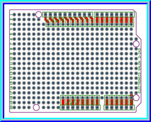1x Arduino UNO Shield Prototype PCB for Arduino Shield Circuit