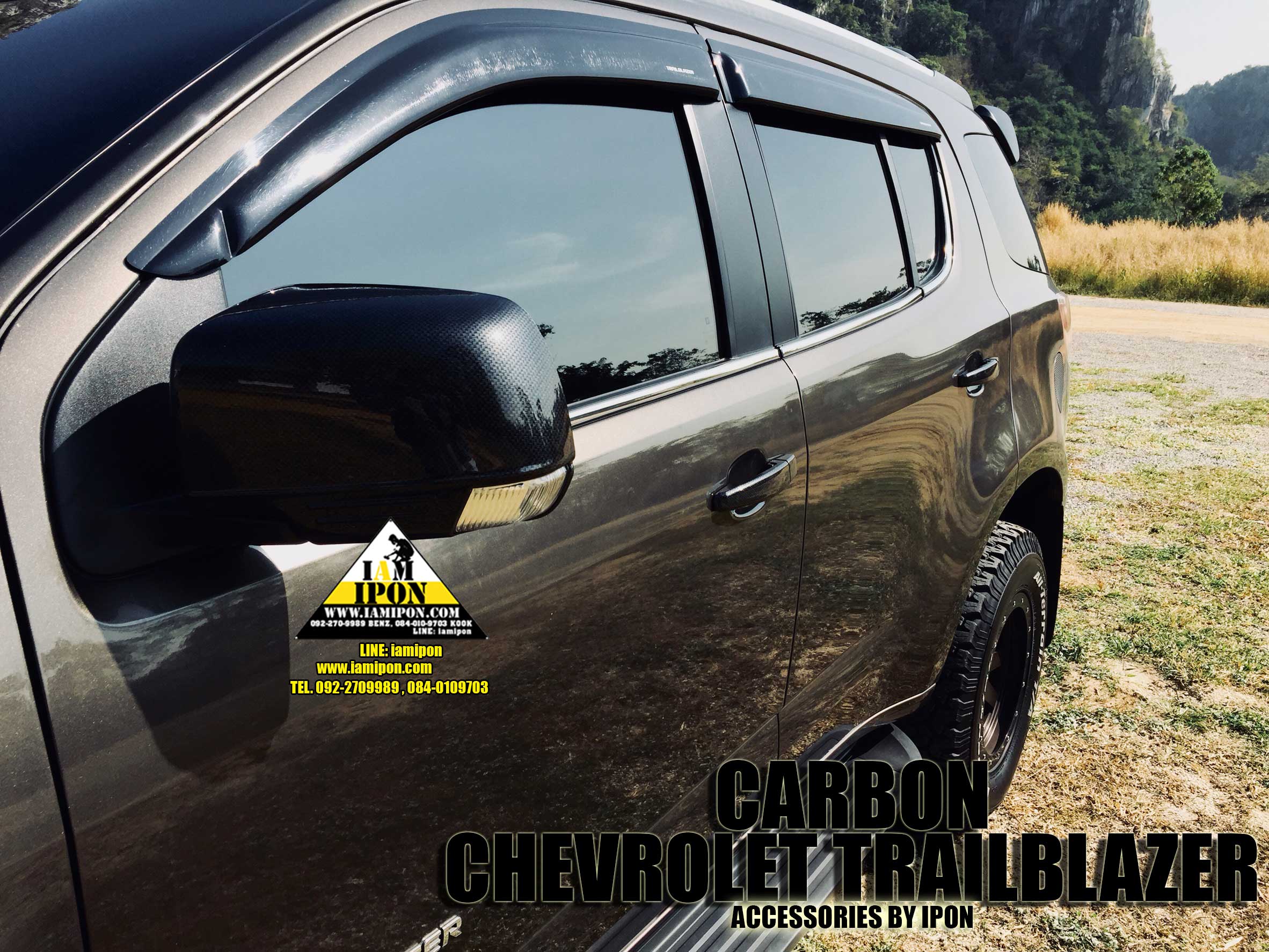 DOOR HANDLE CHEVROLET CARBON ครอบมือจับคาร์บอนเชฟทุกรุ่น