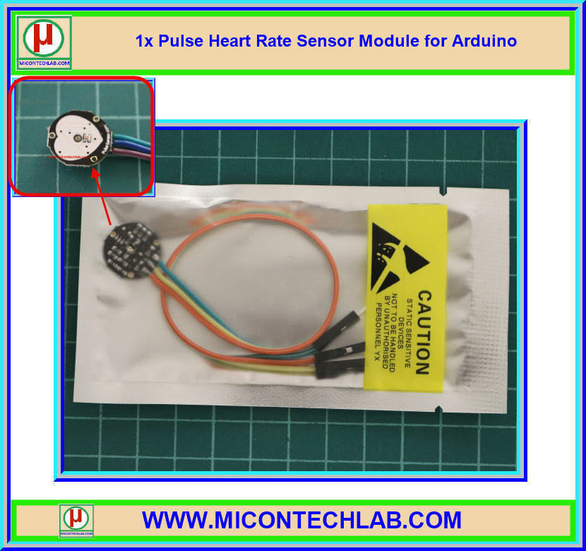 1x เซ็นเซอร์วัดอัตราการเต้น ชีพจร หัวใจ (Pulse Heart Rate Heartbeat Sensor)