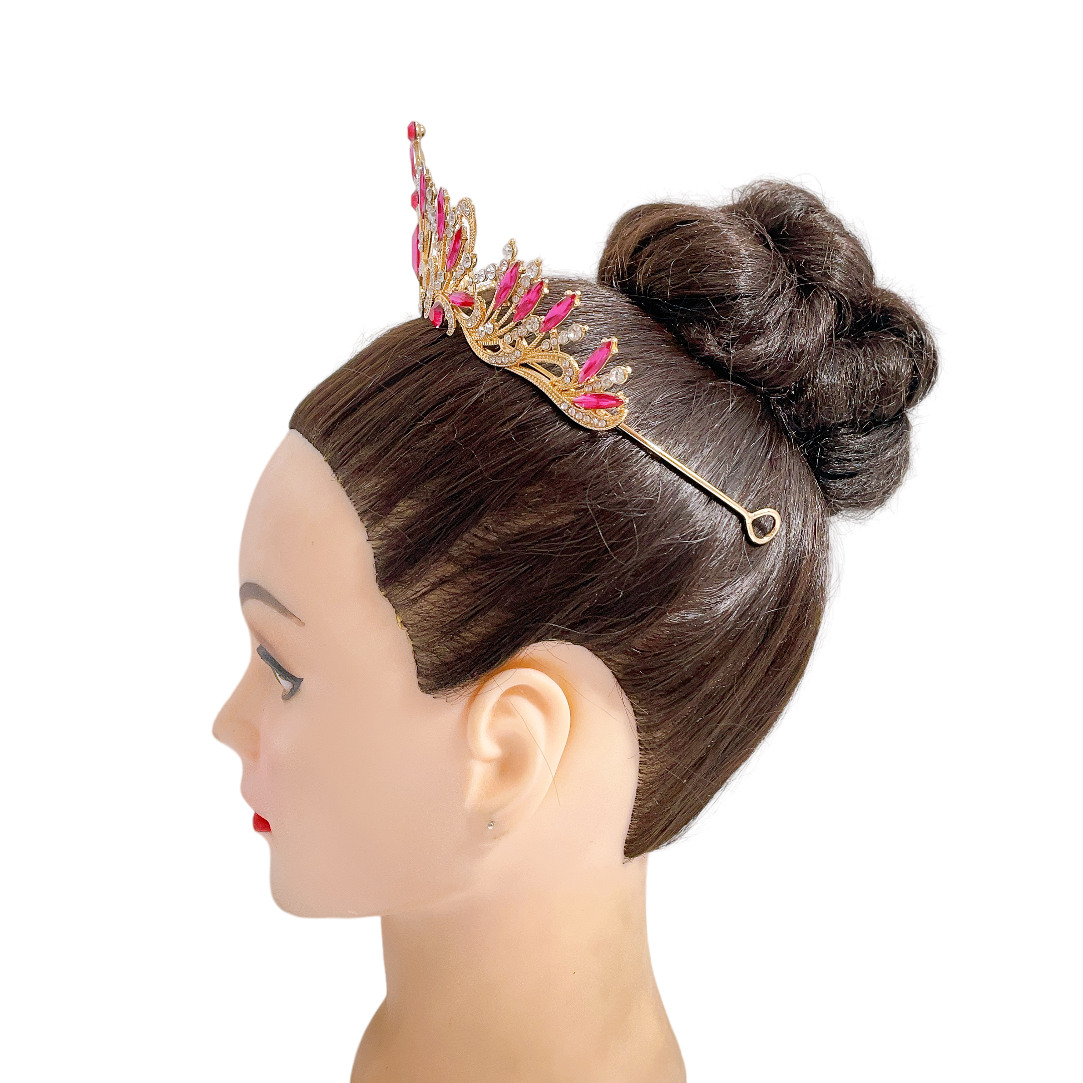 (พร้อมส่ง) เทียร่า 331 สีชมพูบานเย็น มงกุฎนางงาม งานสวย ปราณีต QCเพชรทุกเม็ด สินค้าพร้อมส่งจากไทย