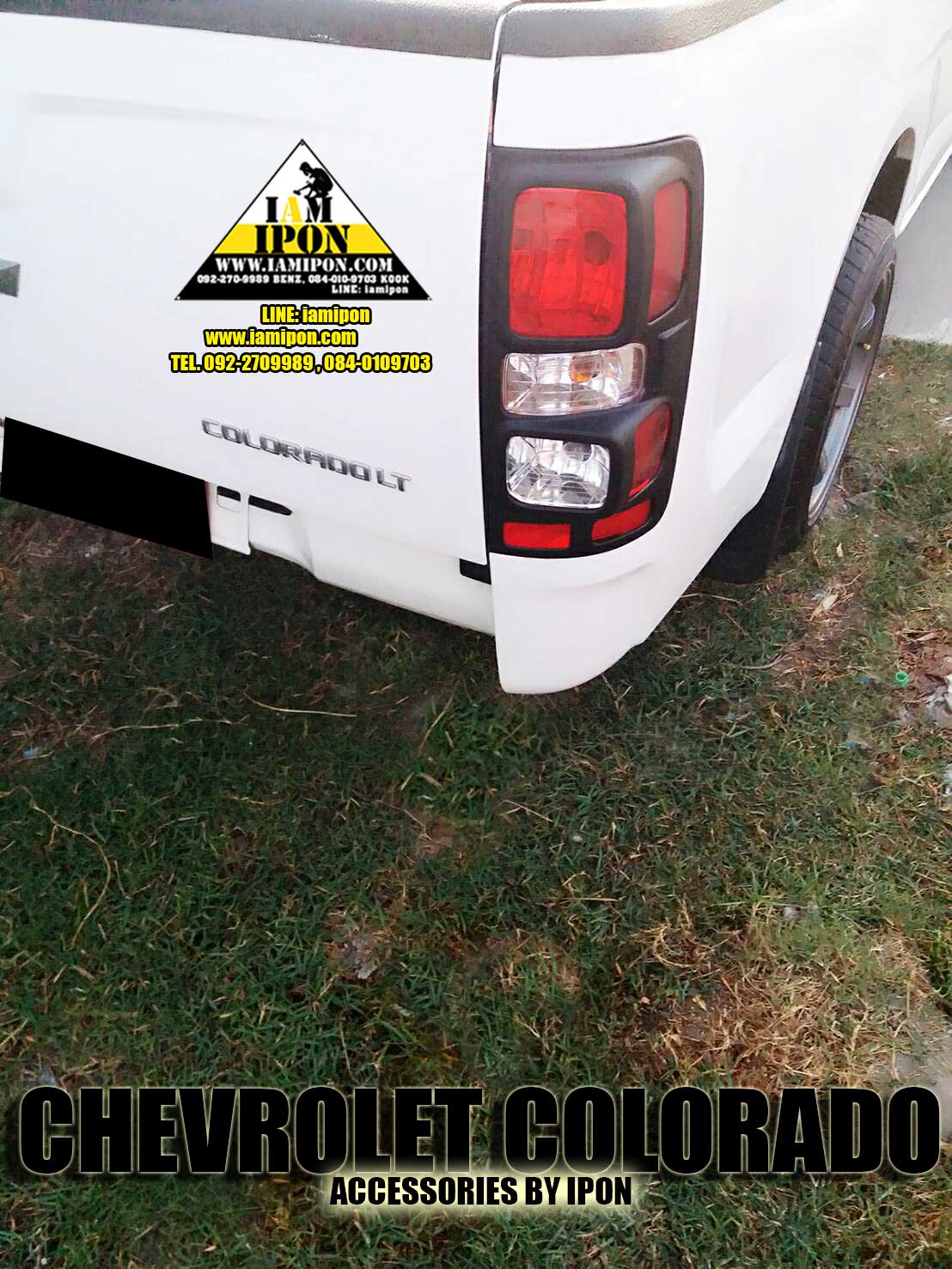 TRAIL LAMP COVER CHEVROLET ALL NEW COLORADO 2012 FLATBLACK ครอบไฟท้ายดำด้านเชฟโรเลตออนิวโคโลราโด 2012