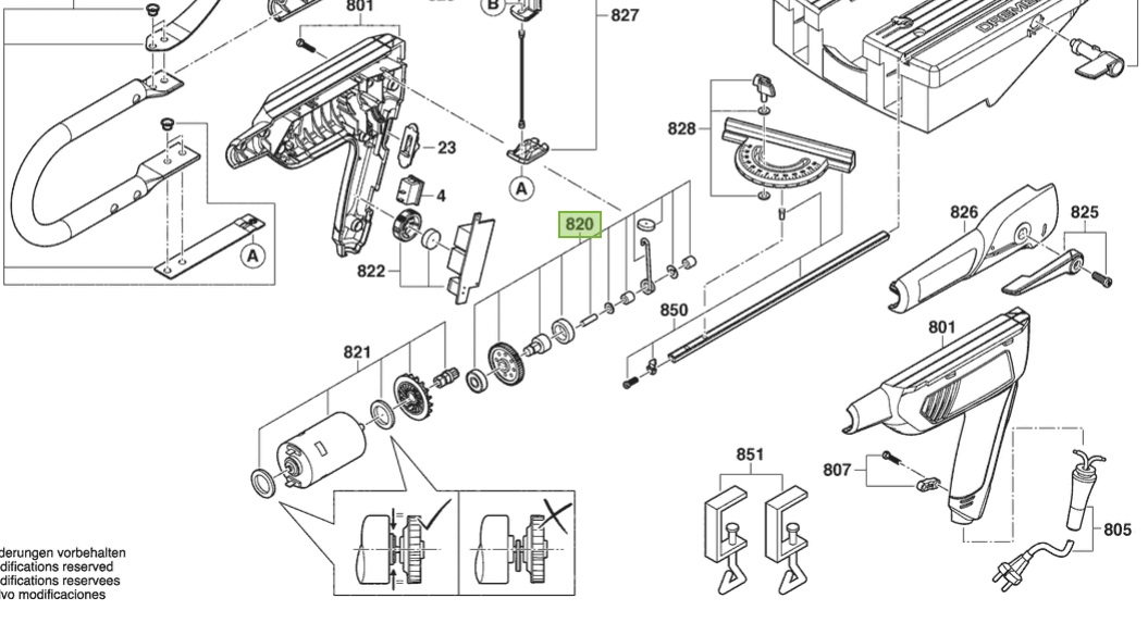 อะไหล่ชุดเกียร์ #820 MOTO SAW DREMEL 2610Z03710