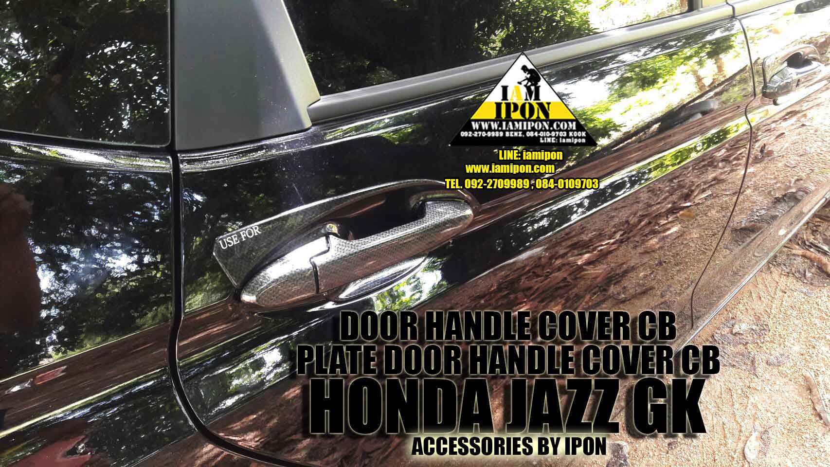 DOOR HANDLE JAZZ CABON GK 14 -15 ครอบมือจับเปิดประตูคาร์บอนแจ๊ส จีเค ปี14 - 15