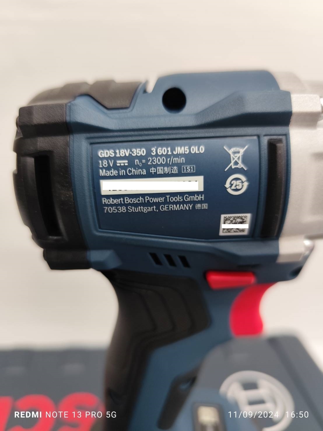 บล็อกไร้สาย1/2 GDS18V-350 BOSCH KIT