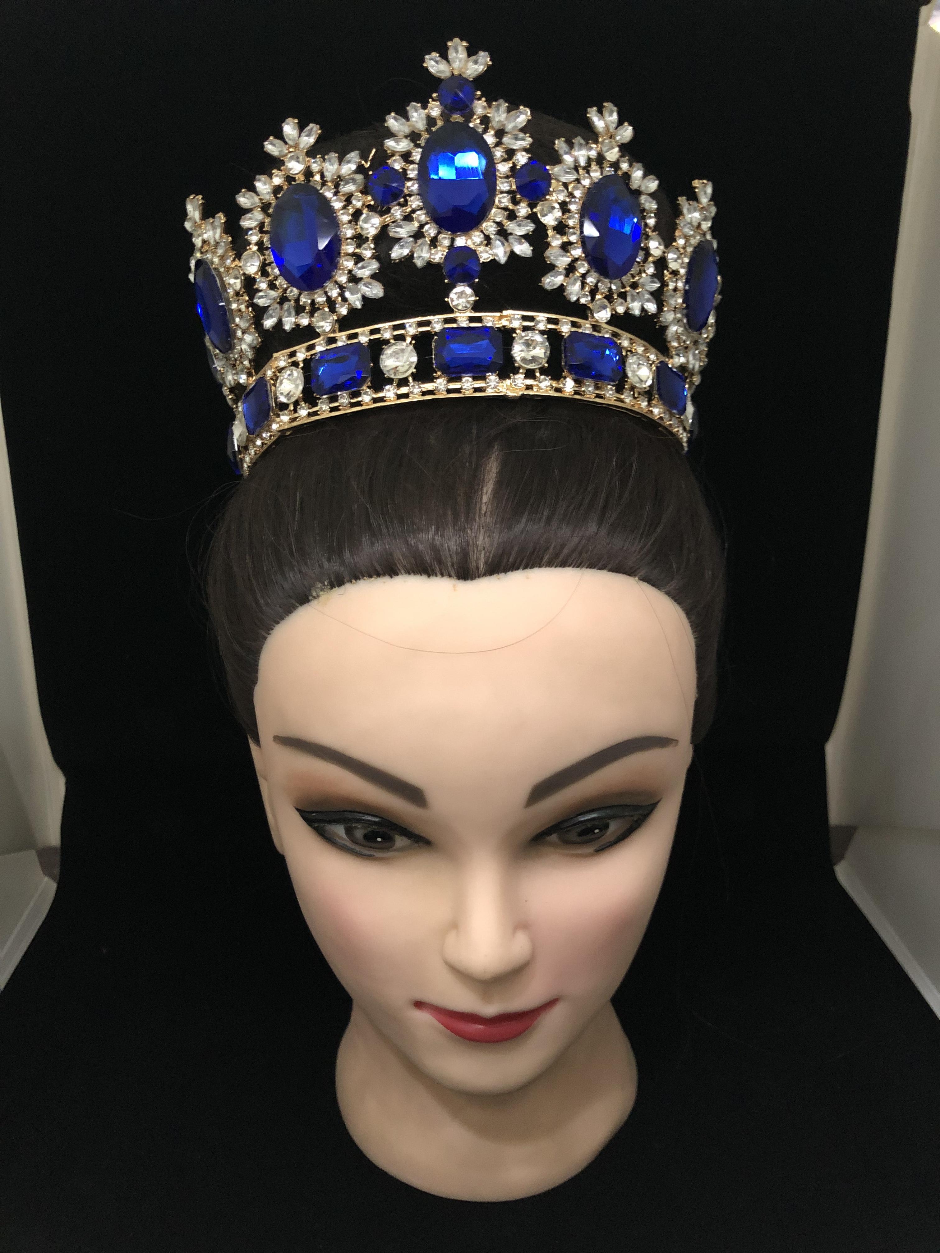 (พร้อมส่ง) มงกุฏ 058 สีน้ำเงิน