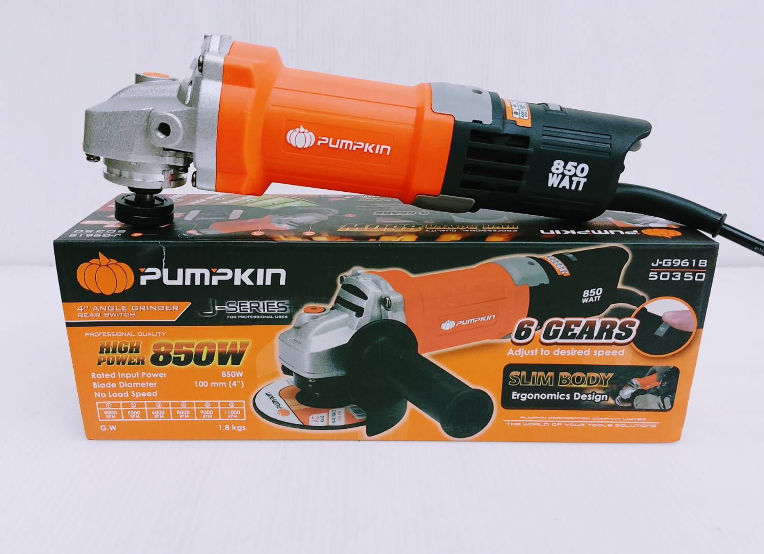 หินเจียร4" ปรับรอบได้ J-G9618 PUMPKIN 50350