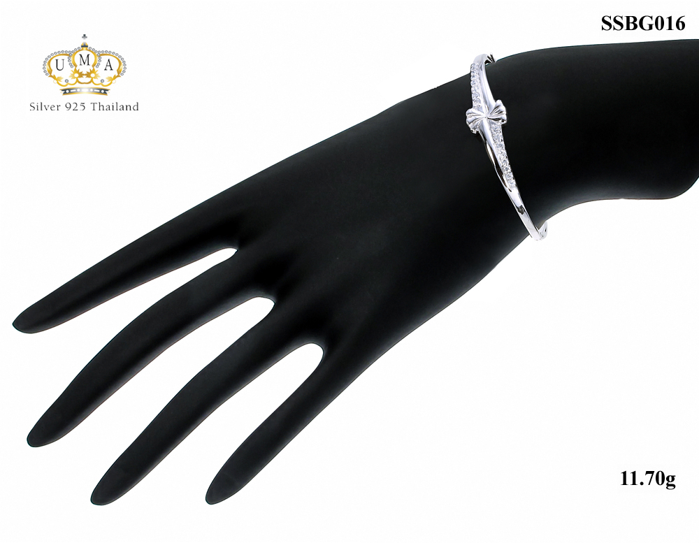 กำไลเพชรเงินแท้925ประดับเพรชแท้สวิส เกรดดี น้ำใส