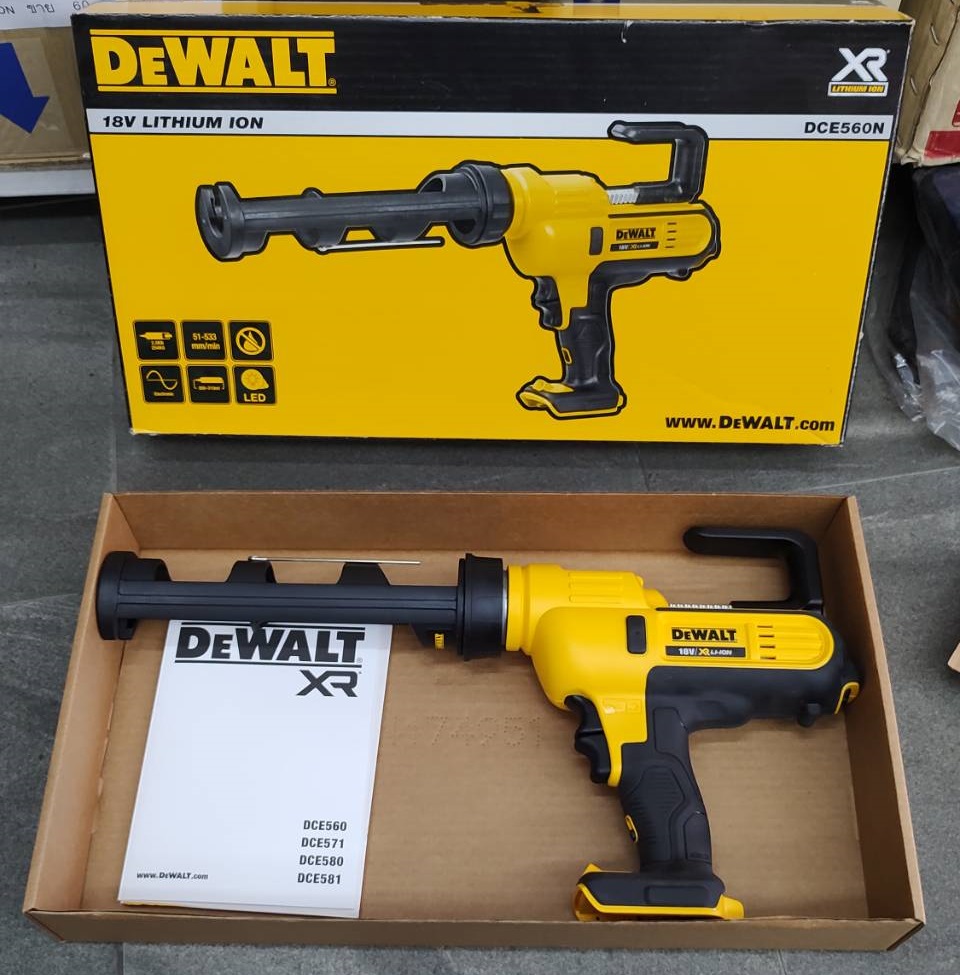 ปืนยิงยาแนวไร้สาย DEWALT DCE560N 18V. (ตัวเปล่า)