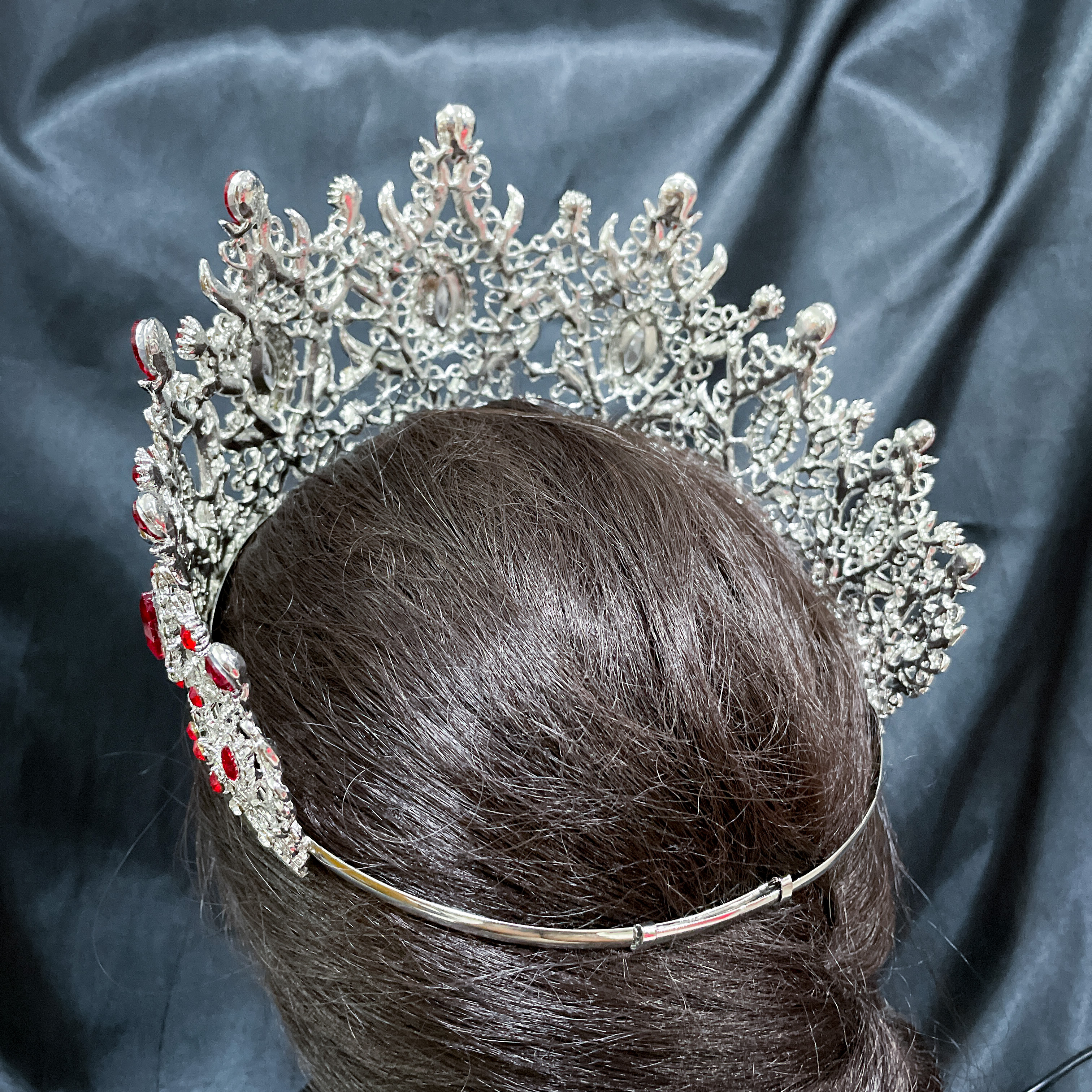 (พร้อมส่งจากไทย) มงกุฏ 096 สีแดง มงกุฎนางงาม มงกุฎเพชร มงกุฎประกวด สินค้าพร้อมส่ง ไม่ต้องรอนาน งานพรีเมี่ยม