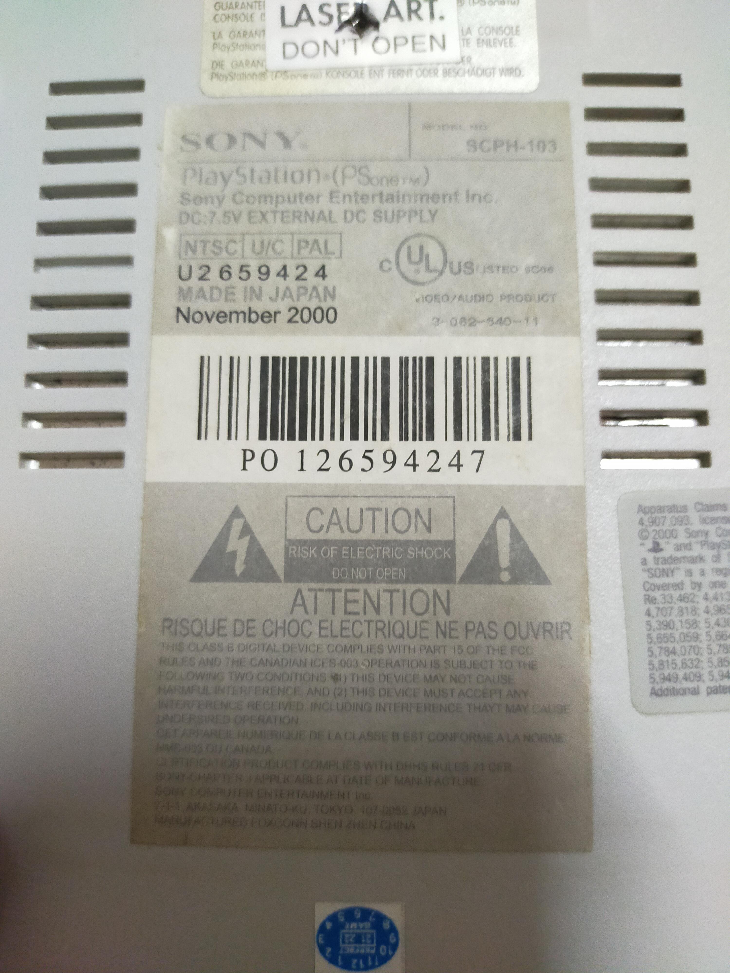เครื่อง PS1 ตัวเล็ก มือสอง สภาพสวย ใช้งานได้ปกติ อุปกรณ์ครบชุด