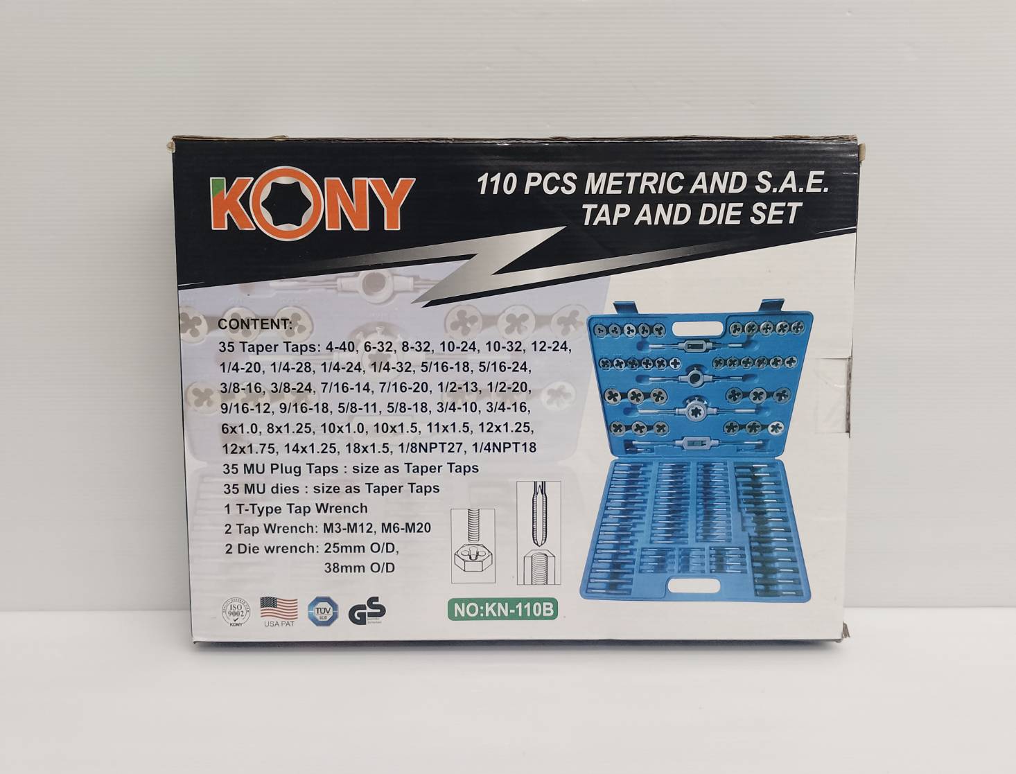ชุดต๊าปเกลียว110ชิ้น KN-110B KONY (มิล+นิ้ว)