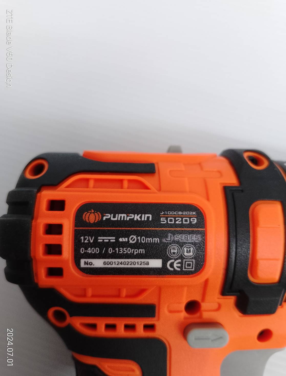 สว่านแบตไร้สาย12v รุ่น J-10DCB-202K PUMPKIN 50209