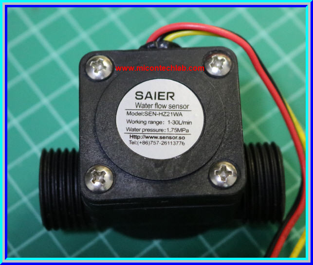 1x เซ็นเซอร์วัดอัตราการไหลน้ำ SEN-HZ21WA G1/2 1-30 L/min (Waterflow Sensor)