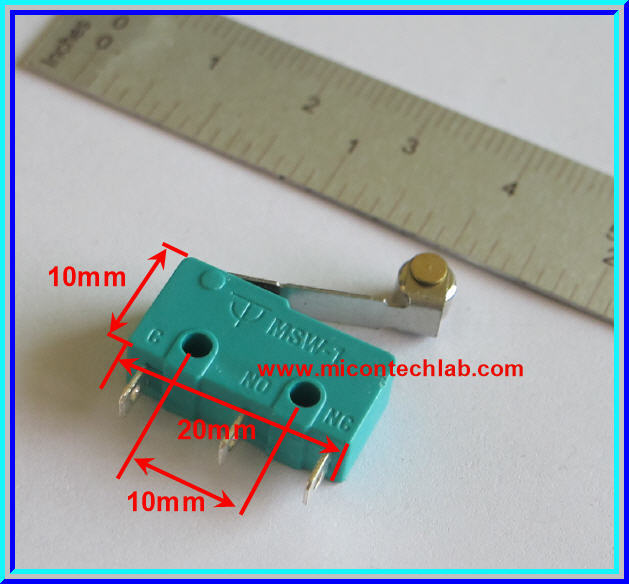 1x ลิมิตสวิตซ์ แบบมีล้อ 5A/250V (Limit Switch with Wheel)