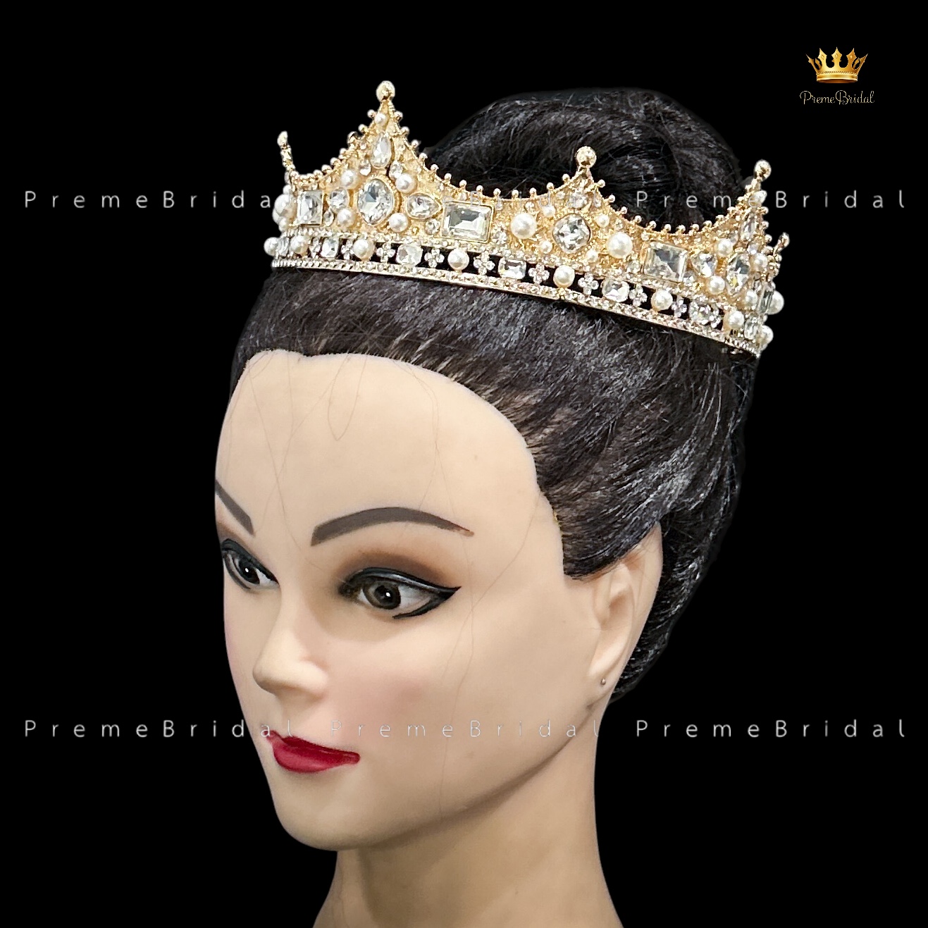 (พร้อมส่ง) มงกุฏผู้ชาย 035 สีทองเพชรขาว มงกุฎผู้ชาย มงกุฎเจ้าชาย งานสวย ปราณีต QCเพชรทุกเม็ด