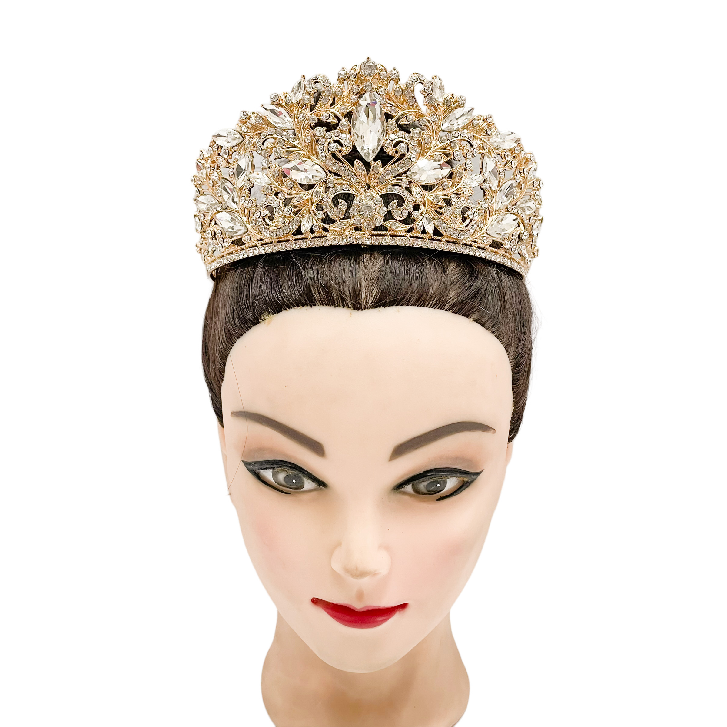 (พร้อมส่ง) เทียร่า 384 สีทอง มงกุฎนางงาม มงกุฎเพชร งานพรีเมี่ยม สินค้าพร้อมส่งจากไทย