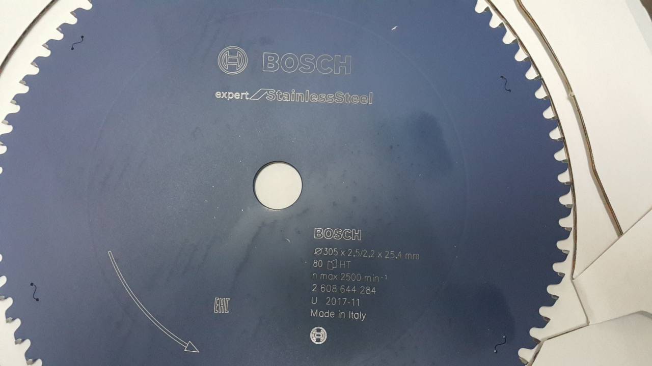 ใบเลื่อยตัดสแตนเลส 12"x80T BOSCH #2608644284