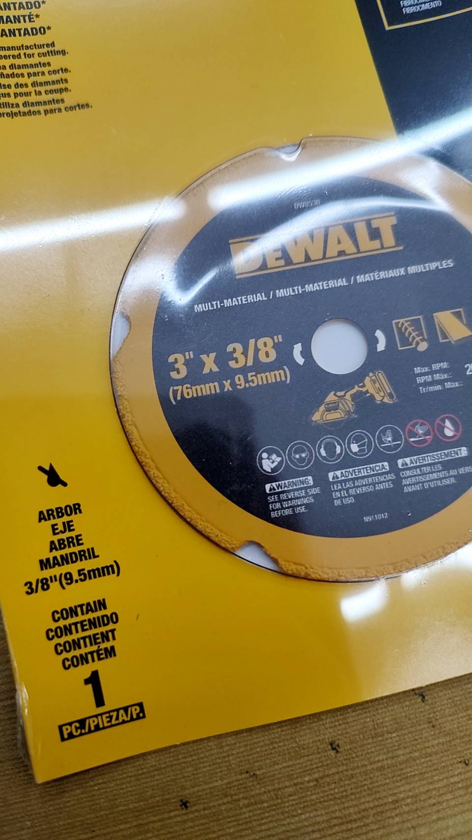 DEWALT ใบตัดซีเมนต์บอร์ด 3 นิ้ว (DCS438) DW8530 (1ใบ)