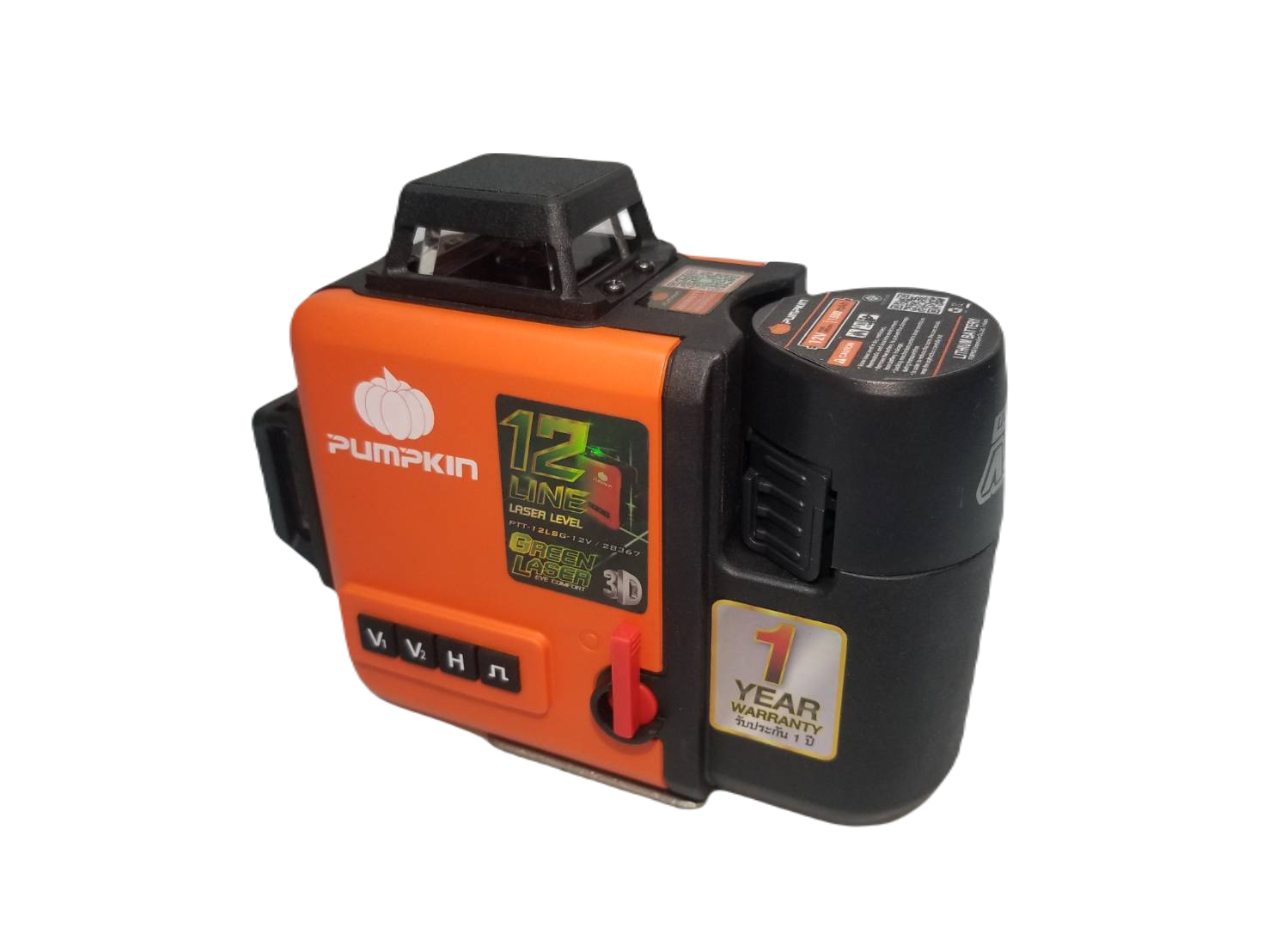 เลเซอร์12เส้น แสงเขียว PTT-12LSG-12V PUMPKIN #28367