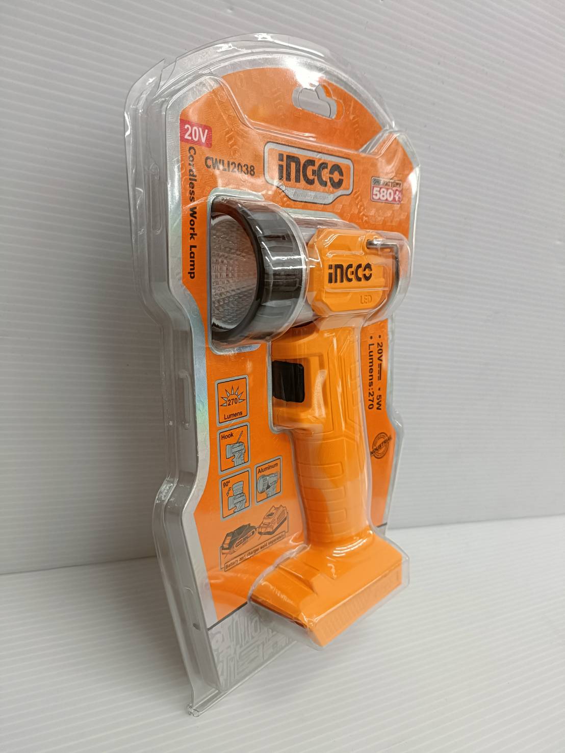 INGCO ไฟฉายLED 20V ปรับหัวได้ 90โองศา 5W รุ่น CWLI2038 (ตัวเปล่า)