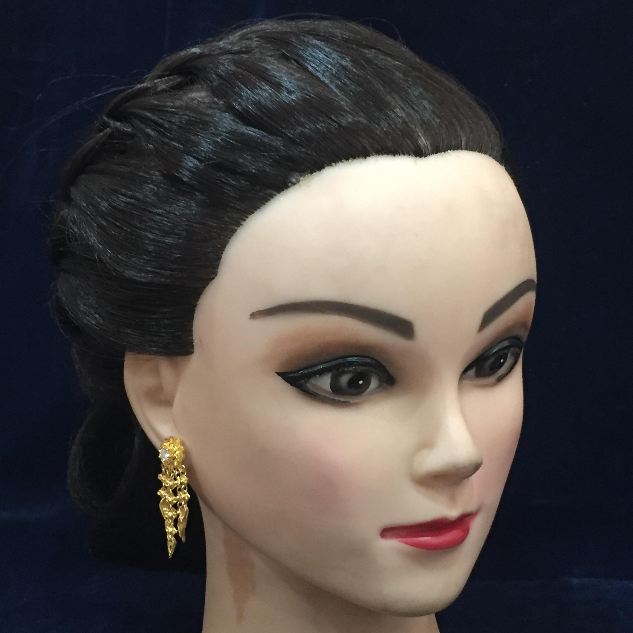 (พร้อมส่ง) ต่างหู 015 ออเจ้า พรหมลิขิต แม่การะเกด แบบเข็ม หุ้มทอง 100%