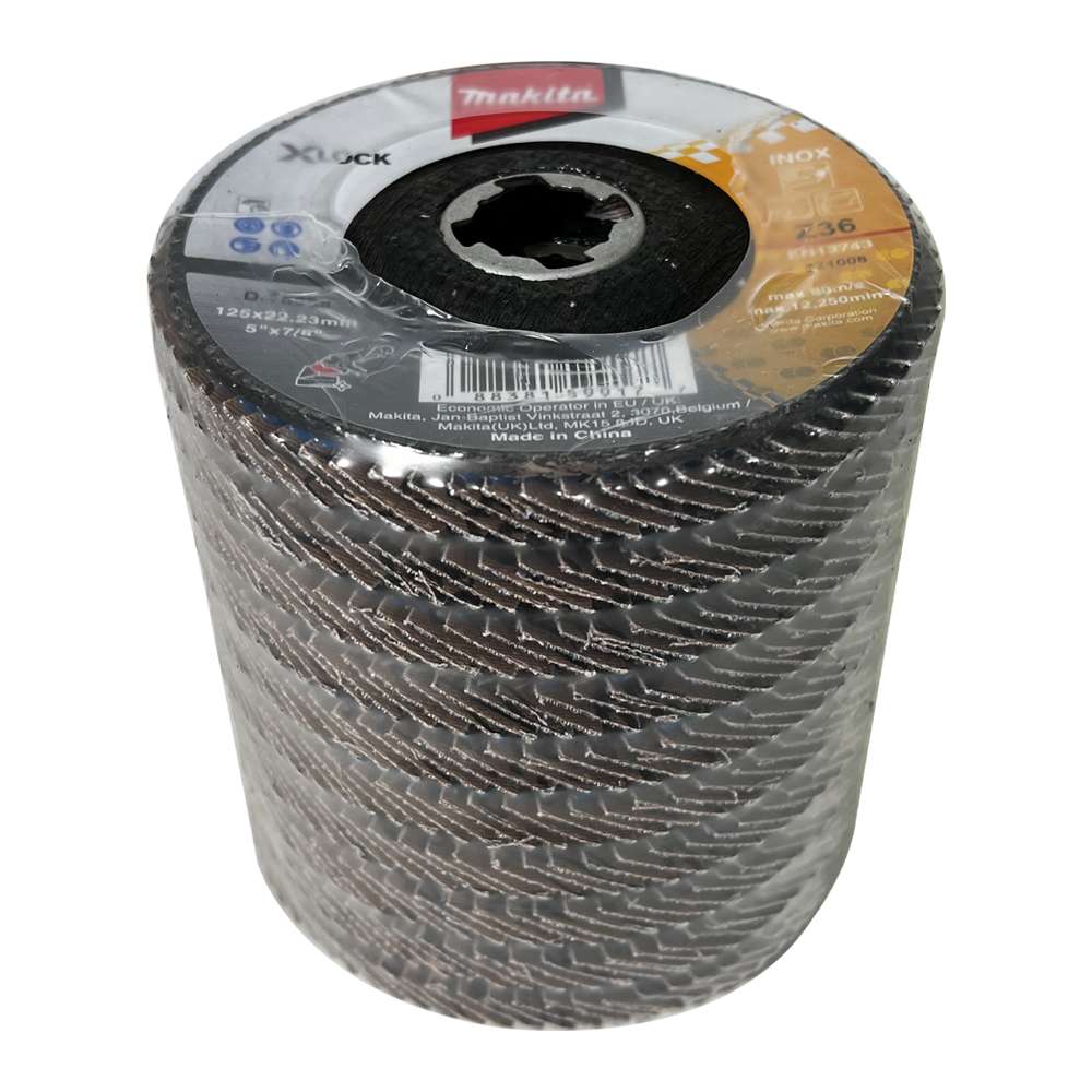 กระดาษทรายซ้อนขัดสเตนเลส 5″xZ36 X-LOCK MAKITA D-75998