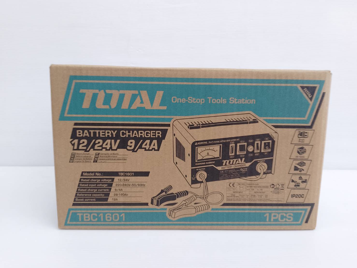 TOTAL เครื่องชาร์จแบตเตอรี่ 12V / 24V รุ่น TBC1601