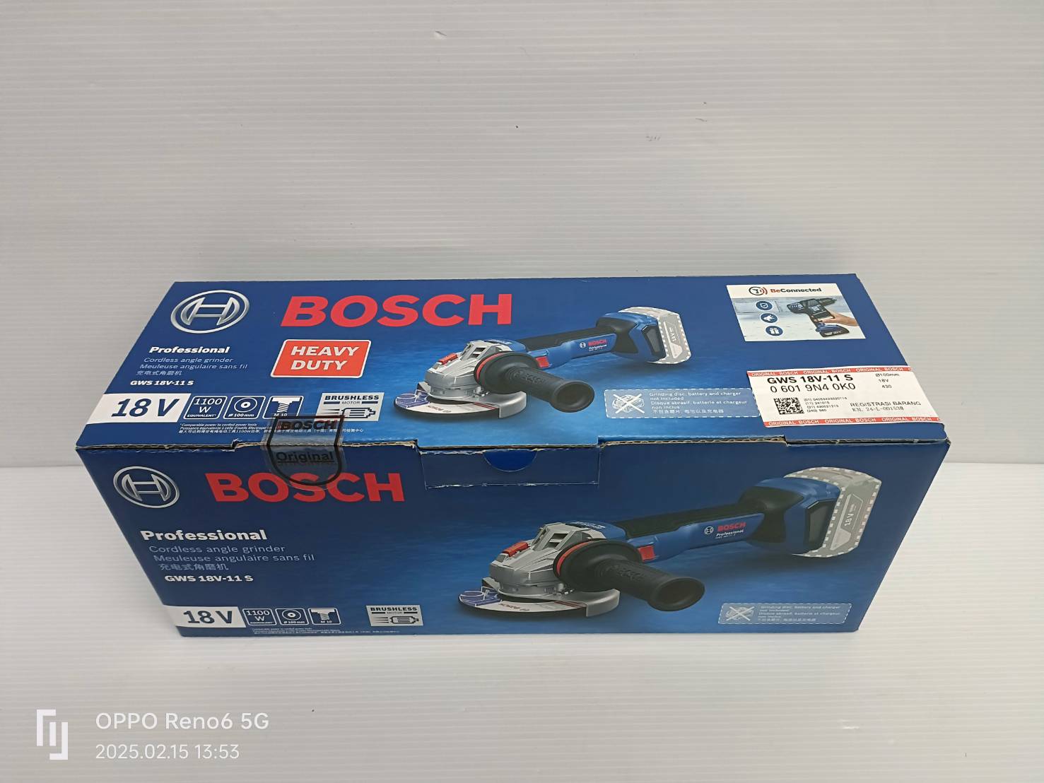 หินเจียร4" 18V GWS18V-11S BOSCH SOLO ปรับรอบได้