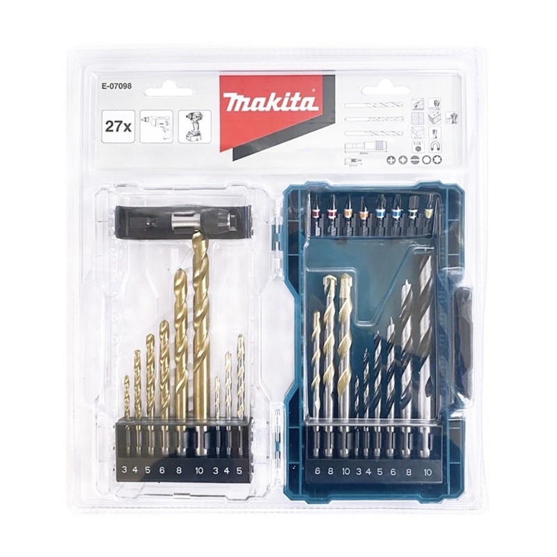 ชุดไขควง27ชิ้น พร้อมเคสใส MAKITA E-07098