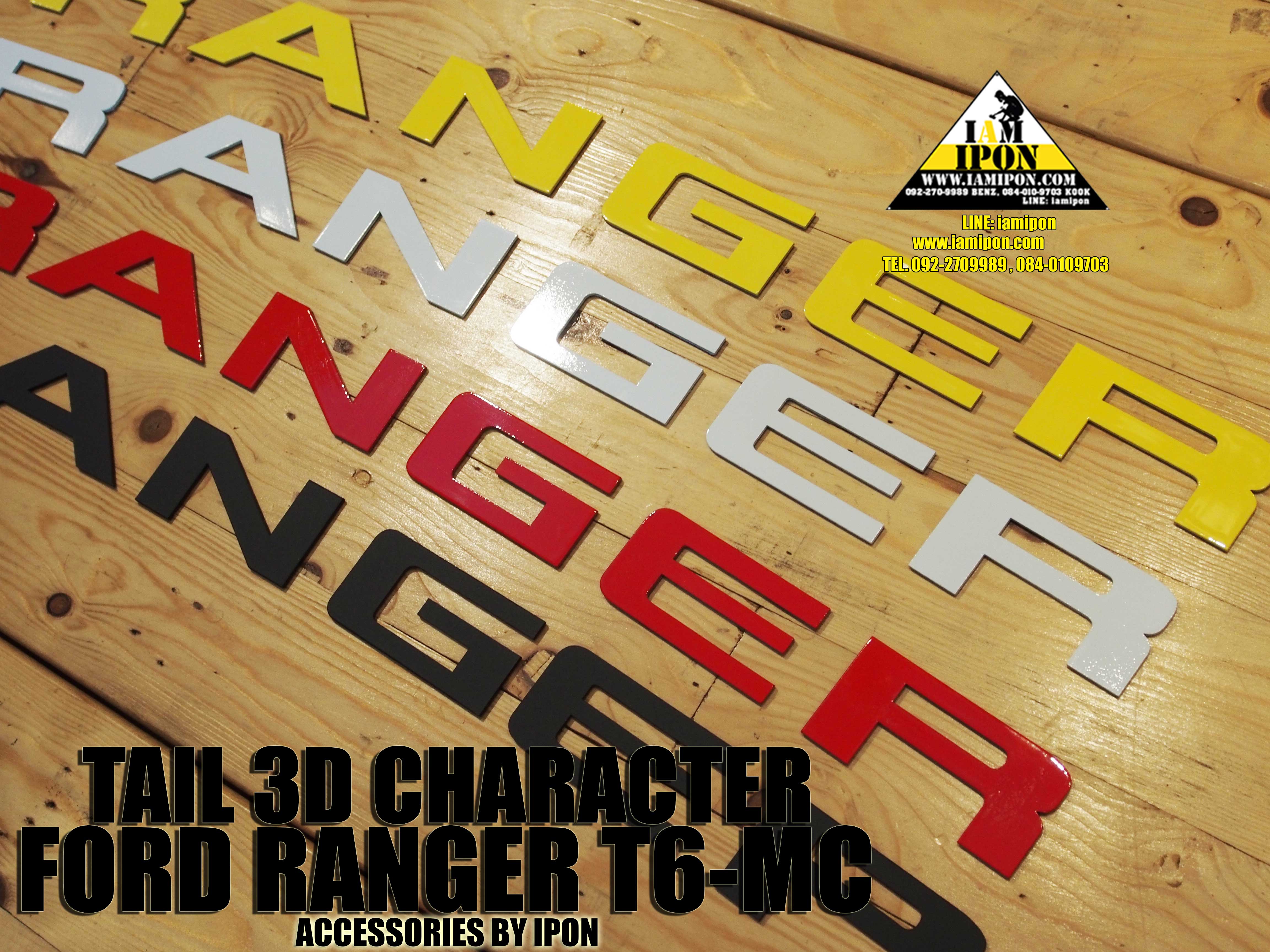 TAIL 3D CHARACTER FORD RANGER MC ตัวหนังสือฝาท้ายฟอร์ดเรนเจอร์