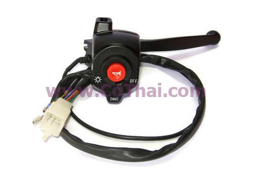 ชุดประกับสวิทช์เปิดปิดไฟหน้า+แตร+เบรค ขวา รุ่นสวิทช์กลม รถมอเตอร์ไซค์ไฟฟ้า